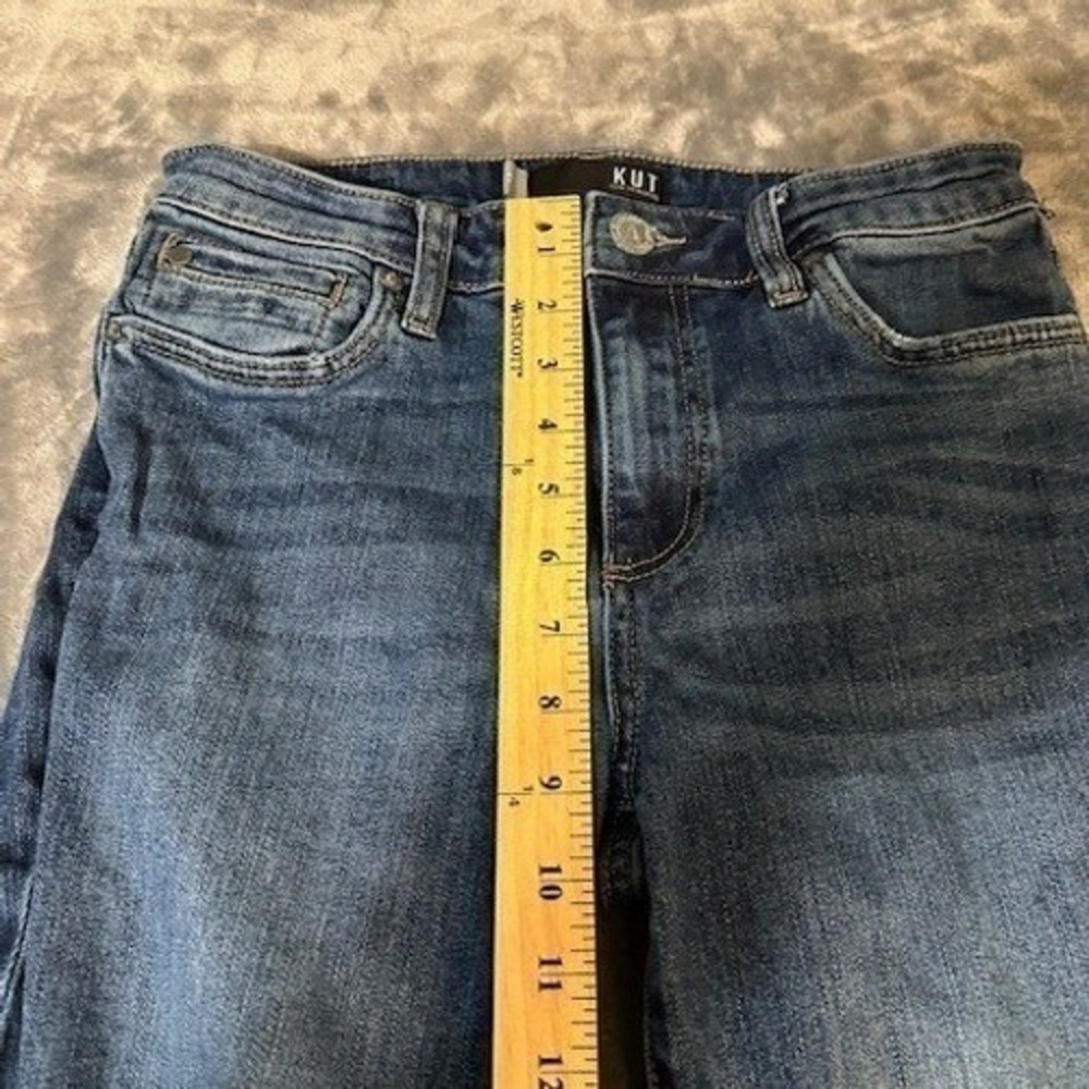 KUT from the Kloth Jeans Womens 2 Catherine High Rise Boyfriend Blue Distressed - Picture 12 of 13